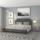 Flash Furniture Brighton King Size Tufted Upholstered Platform Bed - Dark Grey Fabric-Platform Bed