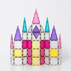 Connetix Glitter Unicorn Pack - 56 Pieces-Compatible with the entire Connetix range as well as other magnetic tile brands 