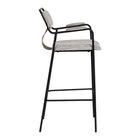 Zuo Couva Barstool - Grey Tweed - Set of 2-Dimensions: 20.9" L x 22.8" W x 42.1" H