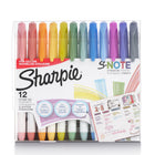 Sharpie S-Note Creative Marker - Chisel Tip - Assorted Colours - 12 Pack-Perfect for note-taking, underlining, highlighting, drawing and so much more