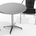 31.5'' Round Aluminum Indoor-Outdoor Table with 2 Black Rattan Chairs (TLH-ALUM-32RD-020BKCHR2-GG)-7