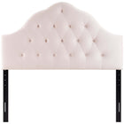 Modway Sovereign Diamond Tufted Performance Velvet Full Headboard - Pink-Stain Resistant Fabric