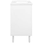 Modway Calla 36" Perforated Metal Bathroom Vanity - White-8" Centerset Holes