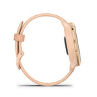 Garmin vivoactive 6 Smartwatch - Metallic Pink Dawn with Pink Dawn Band-HEALTH AND WELLNESS - Continuously monitor your health with wrist-based heart rate, HRV status, Pulse Ox2 and women’s health tracking — including menstrual cycle and pregnancy, meditation and more — to learn more about your body.
