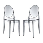 Modway Casper Dining Chairs - Smoke - 2 Pack-For Outdoor Use