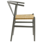 Modway Amish 32" Wood Dining Accent Chair - Light Grey-Non-Marking Foot Pins