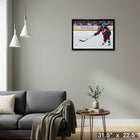 Nathan Mackinnon Colorado Avalanche Shooting - Framed Canvas - 31" x 22"-Ready to hang - arrives fully assembled