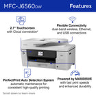 Brother INKvestment MFC-J6560DW Wireless Colour Inkjet All-in-One Printer with 2.7” Touchscreen-Superior print speeds. Engineered with MAXIDRIVE Technology for impressive print speeds of up to 31 ppm in black and up to 30 ppm in colour.(8)