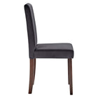 Modway Prosper Upholstered Velvet Dining Side Chair - Grey - 2 Pack-Set of Two