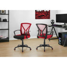 Monarch Specialties 7357 Ergonomic Mesh Office Chair - Red-9