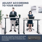 MotionGrey Electric Dual Motor Height Adjustable 120" W Sit-to-Stand Desk - Black Frame-7