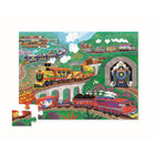 Crocodile Creek All Aboard Floor Puzzle - 36 Pieces-These floor puzzles are not only significant in size but also feature beautiful, colorful and complex illustrations. Improved packaging navigates mom in her purchase with size, age, and piece count clearly marked