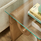 Modway Ondine Glass Top Side Table - Natural-Contemporary Retro Design