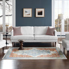 Modway Citlali Distressed Southwestern Aztec Area Rug - 5 ft W x 8 ft L - Multicolored-Protect Floors From Traffic/Furniture