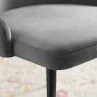 Modway Adorn Tufted Performance Velvet Dining Side Chair - Grey-Black Tapered Legs