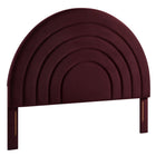 Modway Solana Arched Performance Velvet Queen Headboard - Mulberry-Stain-Resistant Performance Velvet Upholstery