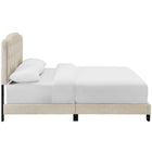 Modway Amelia Upholstered Fabric King Bed - Beige-Box Spring Required (Not Included)