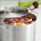 Tramontina Pro Line 16 Qt Stainless Steel Covered Stock Pot-Tri-ply base construction