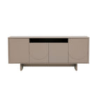 Manhattan Comfort Ella 70.9" Modern Sideboard - Mocha-Modern Sideboard and Buffet Stand for Dining Room and Living Room Use