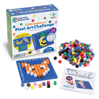 Learning Resources STEM Explorers Pixel Art Challenge-Crafty 2-D Art: Kids create their own video-game-inspired 2-D pictures as they solve more than 40 screen-free STEAM challenges