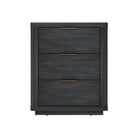 Manhattan Comfort Evelyn 20" Modern 3-Drawer Nightstand - Charcoal Grey-Modern Nightstand for Bedroom and Living Room Use