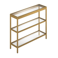 Hudson&Canal Alexis 36"W Console Table - Brass-A modern contemporary design for your entryway, living room, den, and more