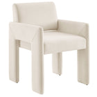Modway Daven Stain-Resistant Performance Velvet Dining Armchair - Alabaster-Versatile Dining Armchair