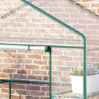 Outsunny 3-Tier Mini Greenhouse with 4 Shelves - Roll-Up Door - Weatherized Cover - Green- Plastic cover protects plants while allowing vital sunlight to pass through
 