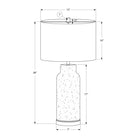 Monarch Specialties 28" H Contemporary Table Lamp - Red Glass / Grey Shade-With a 2 year limited warranty against any defects, you can trust this trendy lighting option to illuminate your space while ensuring long-lasting quality and satisfaction