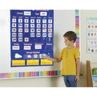 Learning Resources Calendar & Weather Pocket Chart, 30.75" x 44.25"-With numbers, days, months, years, holidays, celebrations, seasons and weather conditions