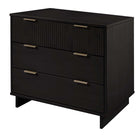 Manhattan Comfort Granville 37.8" Modern Dresser - Black-Recommended for up to 35 inch TV.
