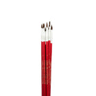 DBLG Imports Round Camel Hair Paint Brush - Size 1 - 12 Pack-Medium red handle