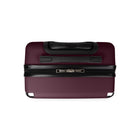 Bugatti Monaco 21.5" Hardside Carry-on Luggage - Vegan Leather Trim -  Fig-Lined interior with dividing panel, practical
pocket and tightening straps to keep content
organized and in place