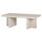 Hudson&Canal Dimitra 44"W Rectangular Coffee Table - Alder White-Tabletop features a weight capacity of 60 lbs