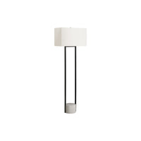 Monarch Specialties 62" H Contemporary Floor Lamp - Black Metal / Ivory / Cream Shade-Sleek and modern 62"h floor lamp with a striking black metal base and elegant ivory fabric shade to illuminate a living room, office, or bedroom space