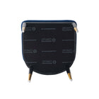 Manhattan Comfort Carrington 20.9" Modern Glam Velvet Upholstered Dining Armchair - Midnight Blue-30 Day Limited Manufacturer's Warranty