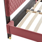 Modway Harlow Performance Velvet King Platform Bed Frame - Dusty Rose-Assembly Required