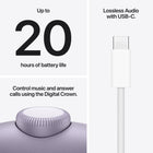 Apple AirPods Max 2 (USB-C) - Purple-Lossless Audio With USB-C: Experience every detail of the original recording when connecting AirPods Max 2 to your device via USB-C