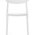Offices to Go Kylie Armless Stacking Chair - White-Integrated non-slip glides