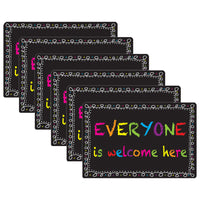 Ashley Productions Smart Poly Computer Mouse Pad - Everyone is Welcome Here - Chalk Loop - 6 Pack-Start your day on the right note with these stylish and functional accessories that feature inspiring quotes and positive sayings.