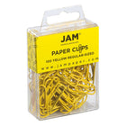 JAM Paper Colourful Standard Paper Clips - 1"- Yellow - 100 Pack-Size: 1 inch (Standard/Regular) | Keep your stacks of paper organized with coloured paper clips