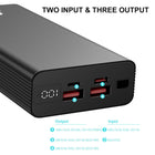 MyBat Pro 20000mAh 20W Power Bank - Black-Compatible iPhone, Android, tablettes, écouteurs, etc.
