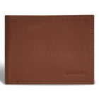 Champs Onyx Leather Center Wing Wallet - Brown-Leather Center wing wallet in gift box