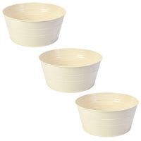 My Home My Living Round Tin Containers 3-Piece Set - 10.5"Dia. x 4.75"H - Cream-Dimensions: 10.5”Dia. x 4.75”H