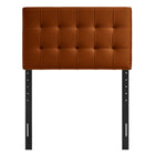 Modway Lily Stain-Resistant Performance Velvet Twin Size Headboard - Rust-Five Mounting Positions