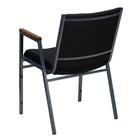 Flash Furniture HERCULES Series Heavy Duty Black Dot Fabric Stack Chair with Arms-Stacks up to 12 Chairs High