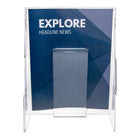 Deflecto Stand-Tall Wall Mounted Magazine Display - 1 Compartment - Magazine Size - Clear-8