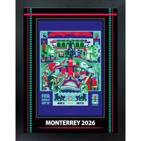 Monterrey 2026 FIFA World Cup - Photoglass Framed - 20" x 26"-Officially licensed FIFA World Cup 2026 host city poster