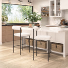 Zuo Livorno Counter Stool - Ivory - Set of 2-Dimensions: 20.5" L x 16.1" W x 36.2" H