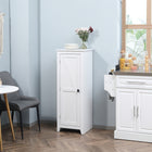 HOMCOM 48" H Kitchen Pantry Cabinet with Barn Door - White-Compact size suits limited spaces 